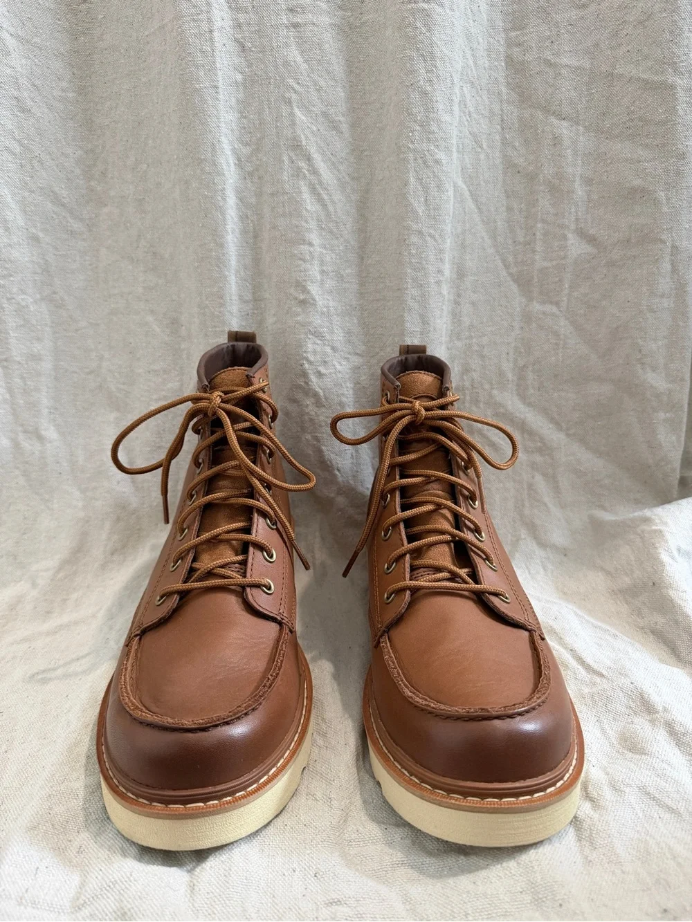 Sorel Slabtown ‘62 Moc Waterproof Leather Boots Men’s Size 10 Velvet Tan NEW
